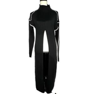 Chan Luu Cashmere Black Turtleneck Sweater Dress cozy and gorgeous!